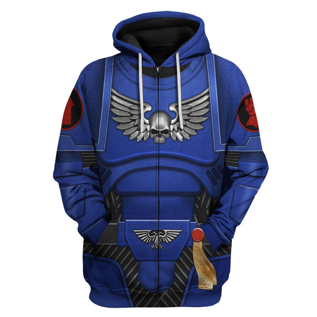 Space Marines Crimson Fists T-shirt Hoodie Sweatpants Cosplay - OodieGang