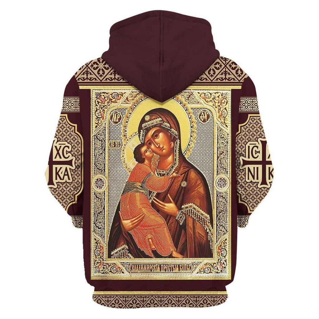 Sweatshirt Virgin Of Vladimir Zip Hoodie - OodieGang