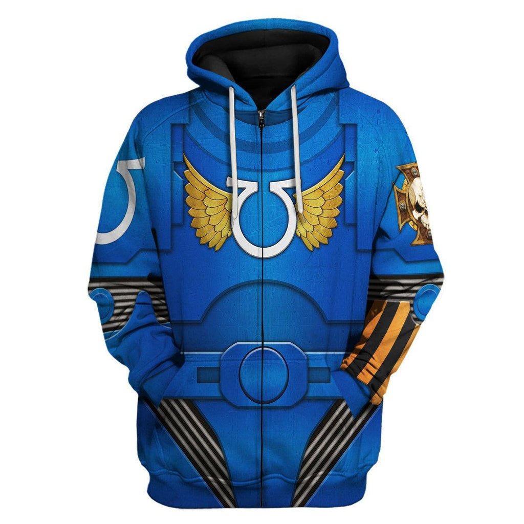 Terminator Armor Ultramarines T-shirt Hoodie Sweatpants Cosplay - OodieGang