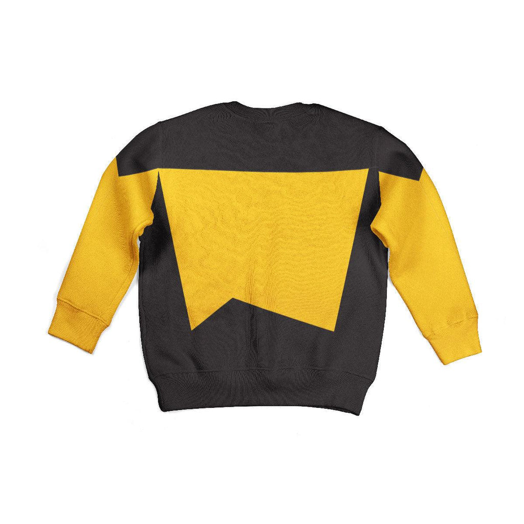 The Next Generation Yellow Uniform Costume Cosplay Kid Hoodie Sweatshirt T-Shirt - OodieGang.com