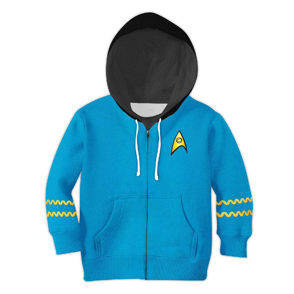 The Original Series Blue Uniform Costume Cosplay Kid Hoodie Sweatshirt T-Shirt - OodieGang.com