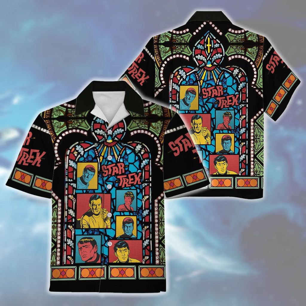 The Original Series Retro Character Squares Stained Glass Hawaiian Shirt T-Shirt - CustomsPig.com