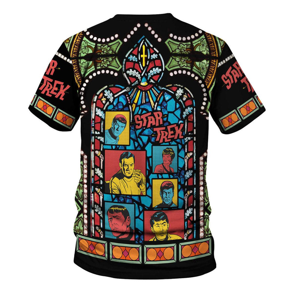 The Original Series Retro Character Squares Stained Glass Hawaiian Shirt T-Shirt - OodieGang.com