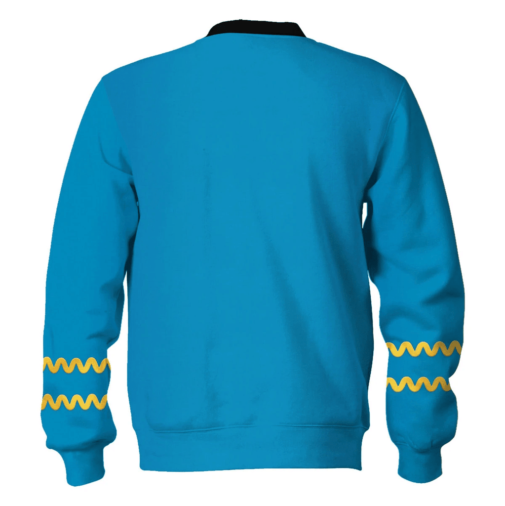 The Original Series Spock Blue T-shirt Hoodie Sweatpants Apparel - OodieGang.com