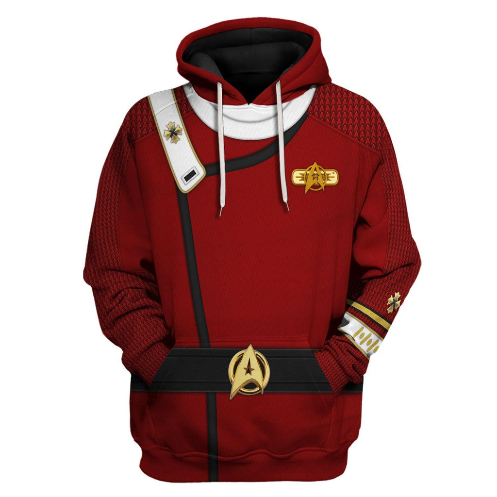 The Star Trek Admiral Pike Costume Fleece Hoodie Sweatshirt T-Shirt Sweatpants Apparel - CustomsPig.com