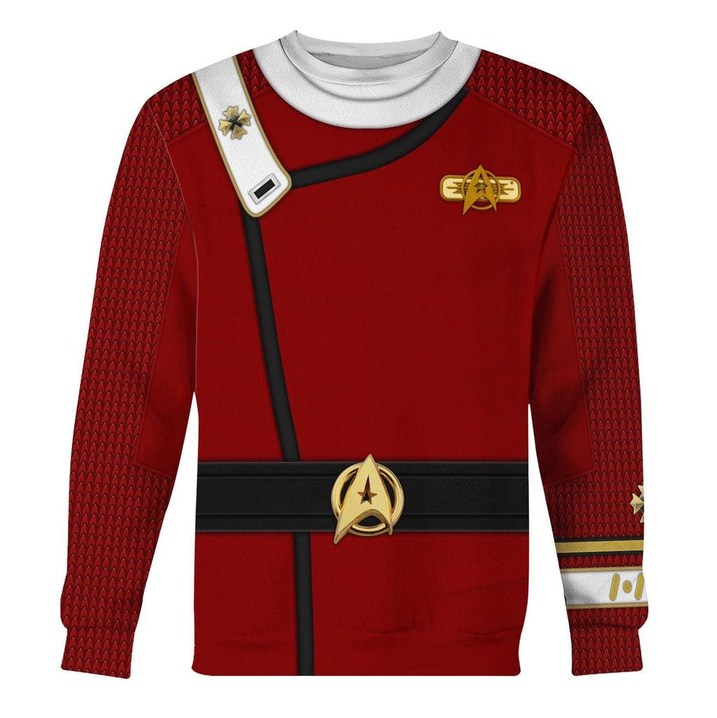 The Star Trek Admiral Pike Costume Fleece Hoodie Sweatshirt T-Shirt Sweatpants Apparel - OodieGang.com