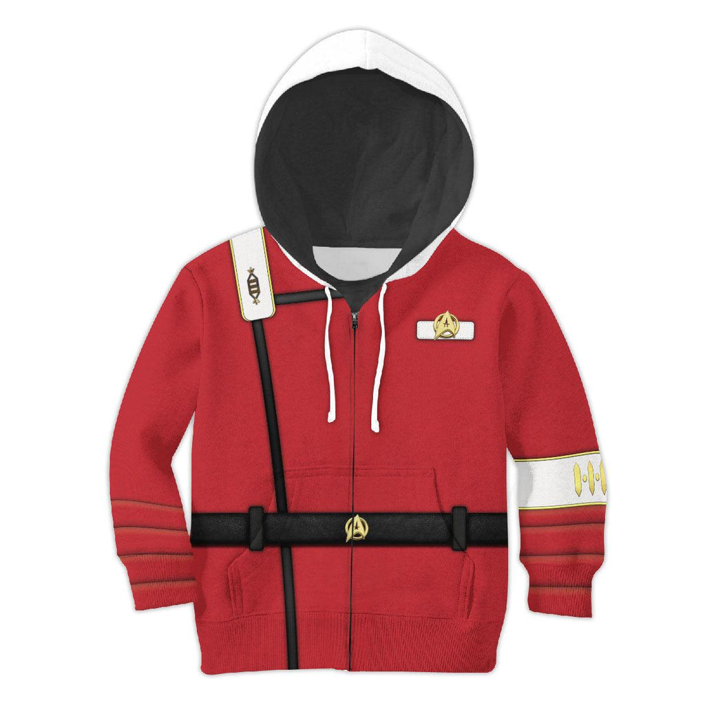 The Wrath of Khan Starfleet Officer Uniform Kid Hoodie Sweatshirt T-Shirt - OodieGang.com