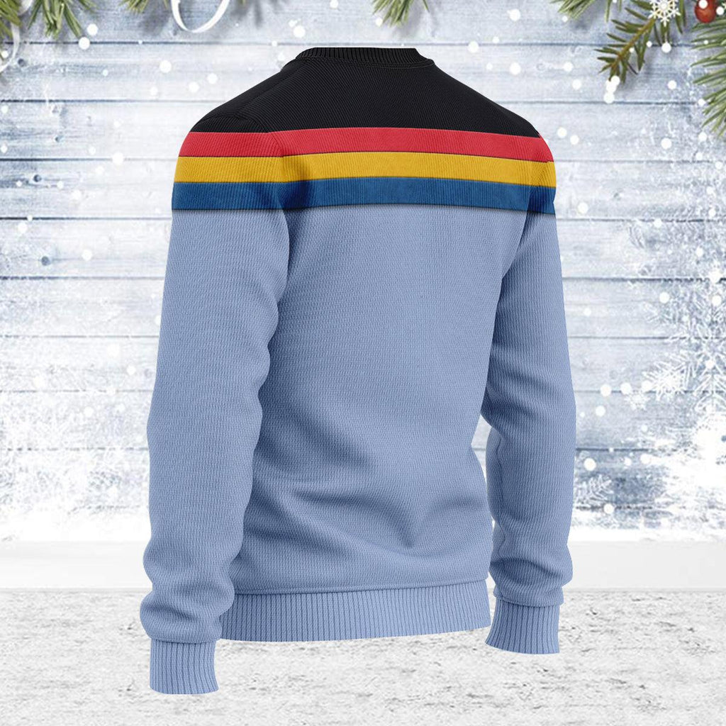 Wesley Crusher Themed Costume Christmas Wool Sweater - OodieGang.com