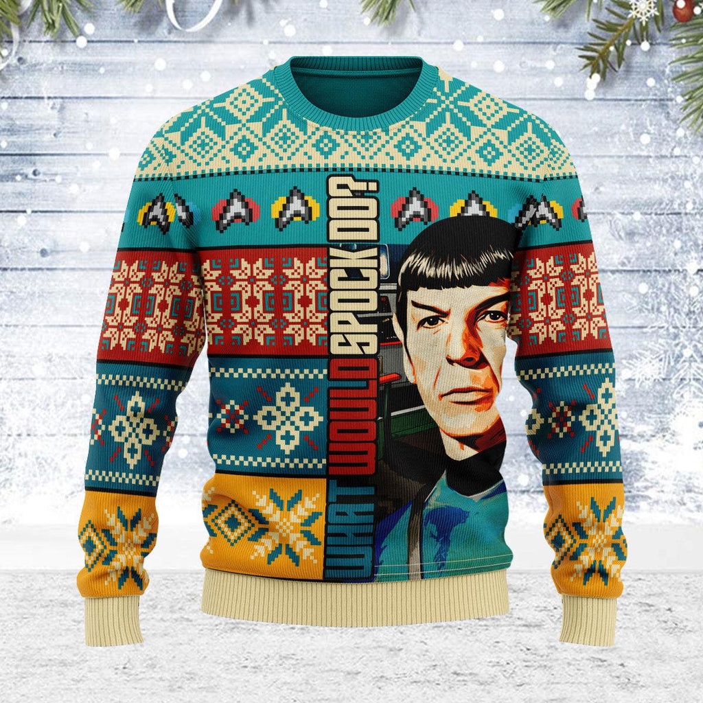 What would spock do? Christmas Sweater - OodieGang.com