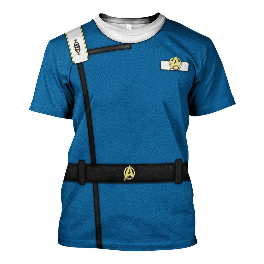 Wrath Of Khan Kirk Spock Starfleet Blue T-shirt Hoodie Sweatpants Apparel - OodieGang.com