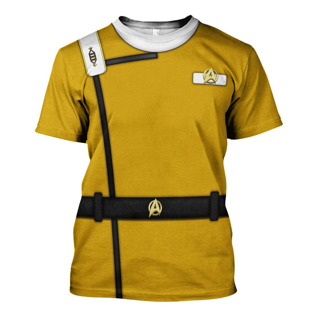 Wrath Of Khan Kirk Spock Starfleet Yellow T-shirt Hoodie Sweatpants Apparel - OodieGang.com