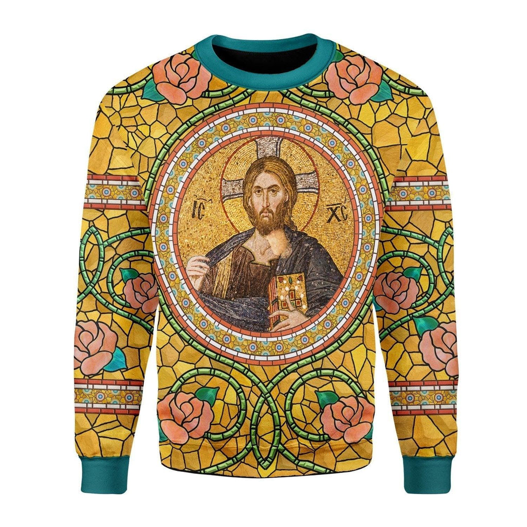 Golden Pattern Jesus Christ Sweatshirt - OodieGang