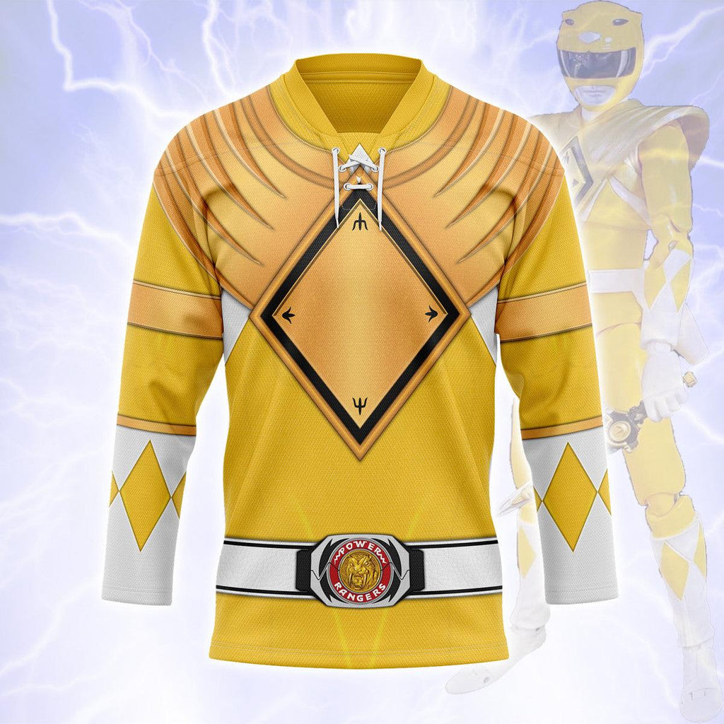 Yellow Ranger Dragon Shield Hockey Jersey - OodieGang.com