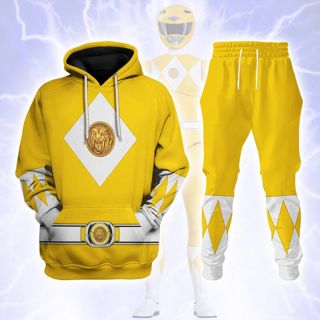 Yellow Ranger Mighty Morphin The Movie (1995) Hoodies Sweatshirt T-shirt Hawaiian - CustomsPig.com