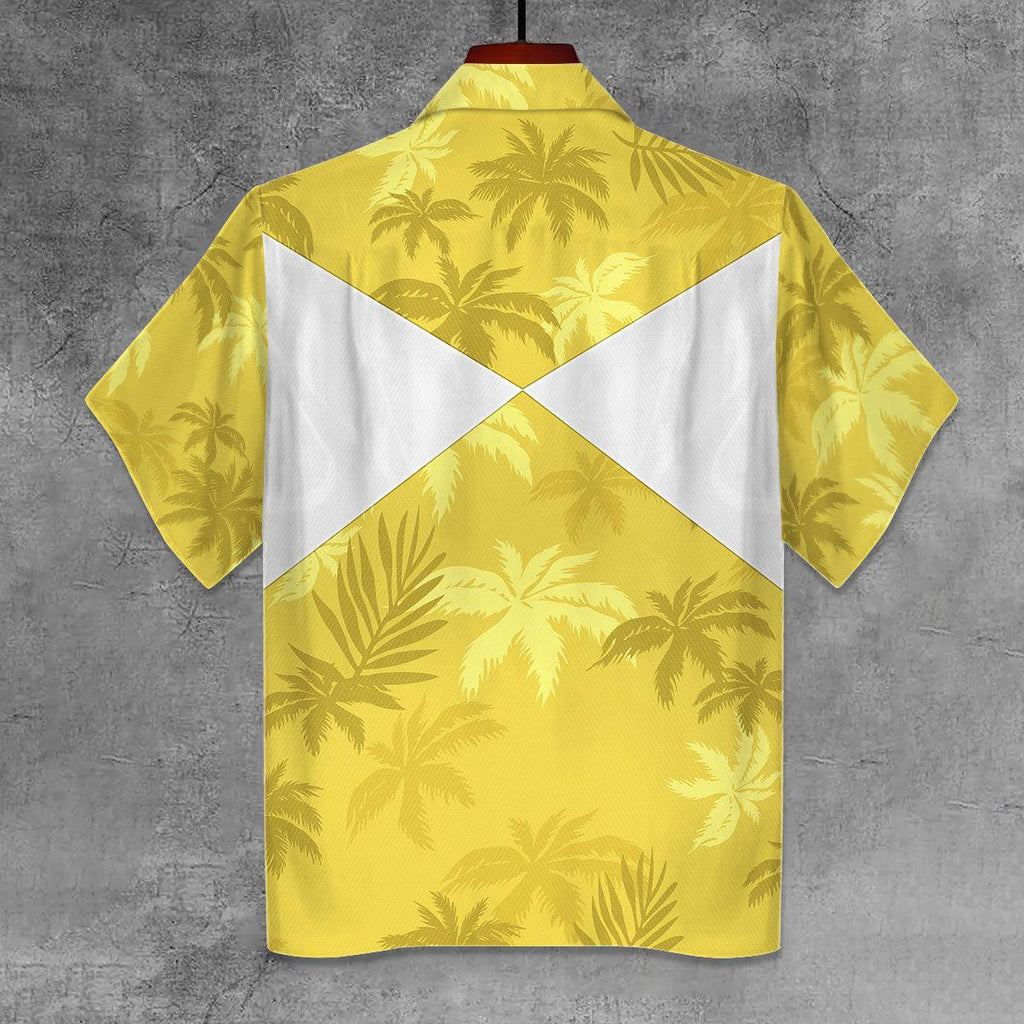 Yellow Ranger x Tommy Vercetti Hawaiian Shirt & Beach Shorts - OodieGang.com