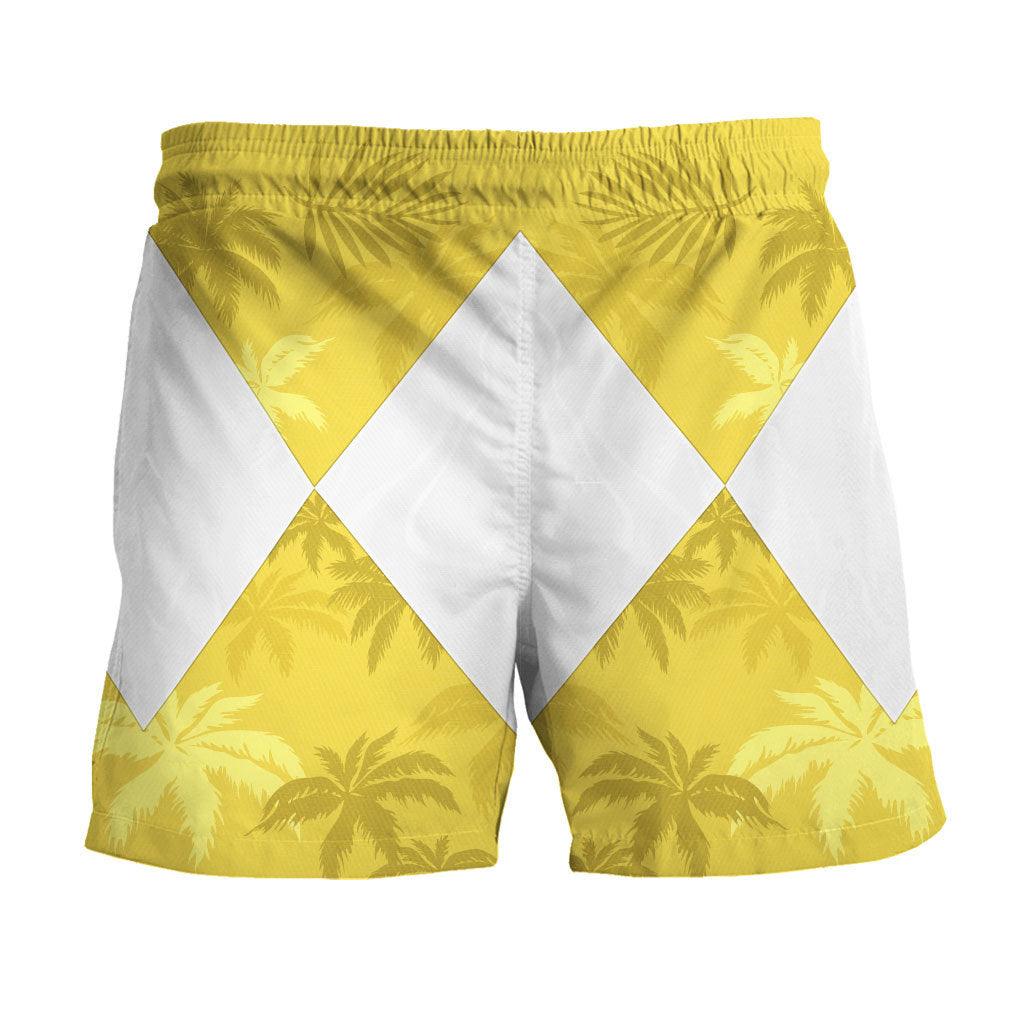 Yellow Ranger x Tommy Vercetti MLB Jersey Shirt Beach Shorts - OodieGang.com